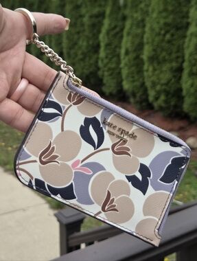 Kate Spade New York Cameron Breezy Floral Medium L-zip Card Holder